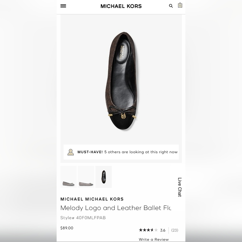 Michael Kors, size 7.5, brown & black - Picture 5 of 5